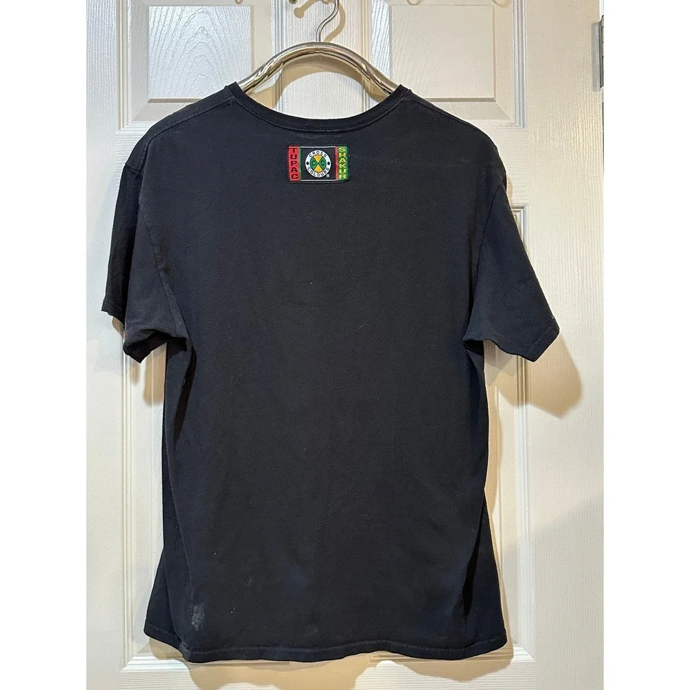 Cross‎ Colours Tupac Shakur Graphic T-Shirt Mens Large Black Hip Hop Rap Tee L